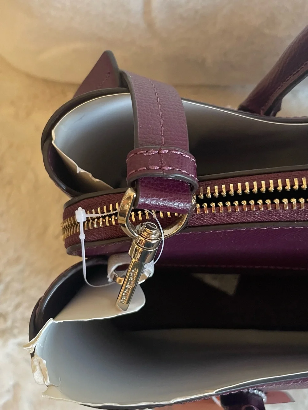 NWTkate spade plum leather Satchel Tote